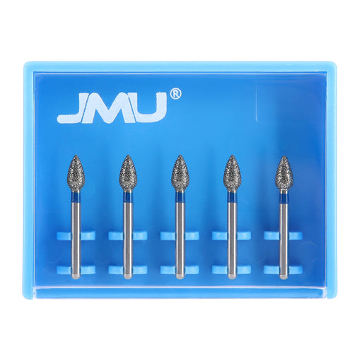 JMU Diamond Burs FG Medium Grit Football 5/Pk - JMU DENTAL INC