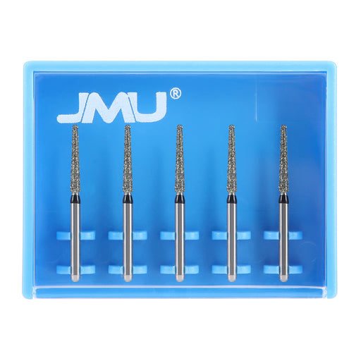 JMU Diamond Burs FG Super Coarse Flat End Taper 5/Pk - JMU DENTAL INC