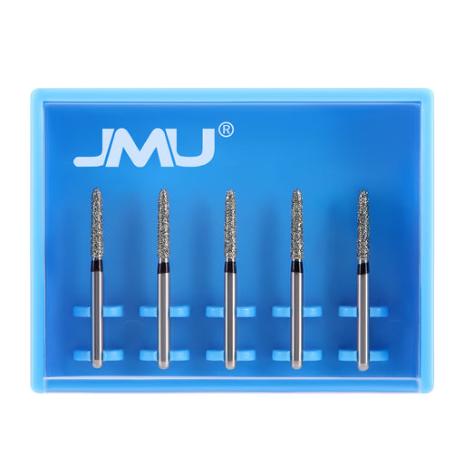 JMU Diamond Burs FG Super Coarse Pointed Taper 5/Pk - JMU DENTAL INC