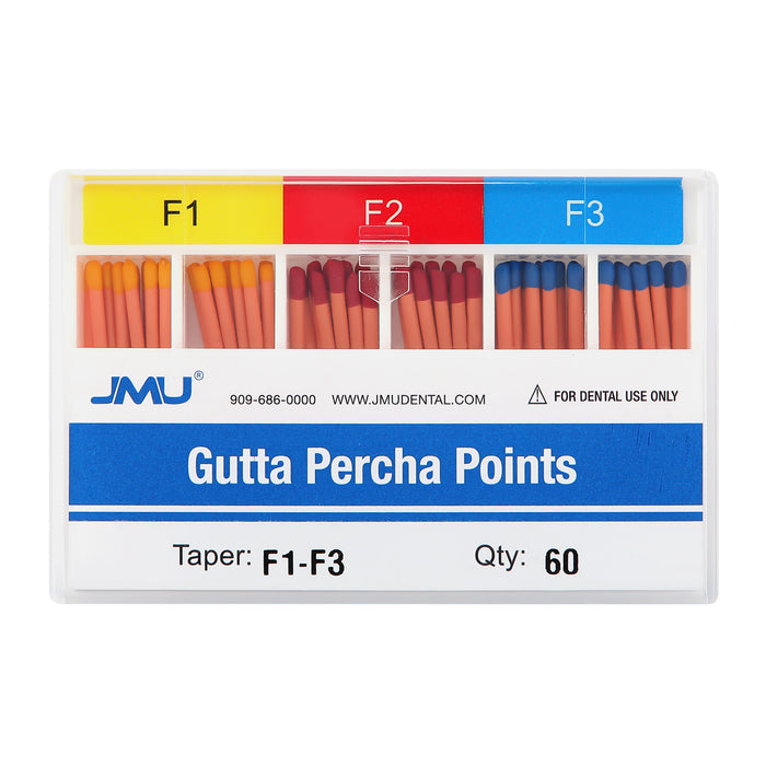 JMU Gutta Percha Points #F1-F3 Assorted Color-coded 60pcs/Pack