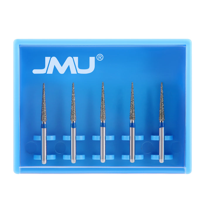 JMU Diamond Burs FG Medium Grit Needle 5/Pk - JMU DENTAL INC