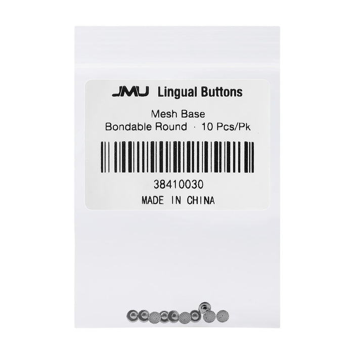 JMU Lingual Buttons Mesh Base Bondable Round 10pcs/pk