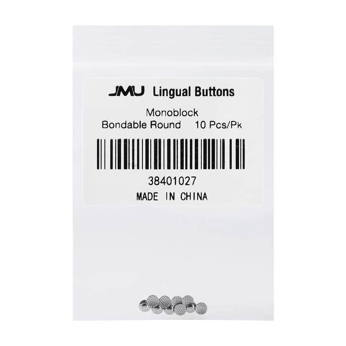 JMU Lingual Buttons Monoblock Bondable Round 10pcs/pk