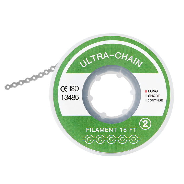 JMU Orthodontic Elastic Power Chain Silver 15 feet/ roll