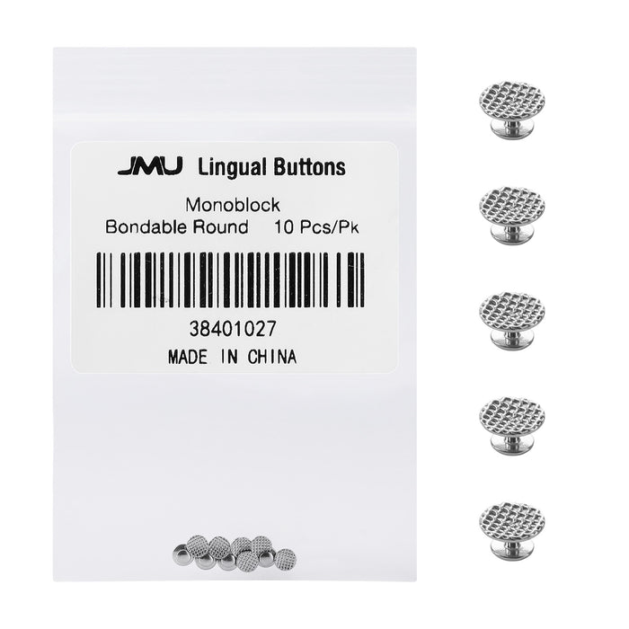 JMU Lingual Buttons Monoblock Bondable Round 10pcs/pk