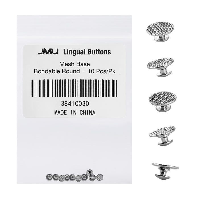 JMU Lingual Buttons Mesh Base Bondable Round 10pcs/pk