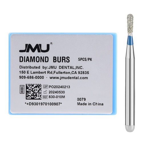 JMU Diamond Burs FG Medium Grit Pear FG #830-010M 5/Pk - JMU DENTAL INC