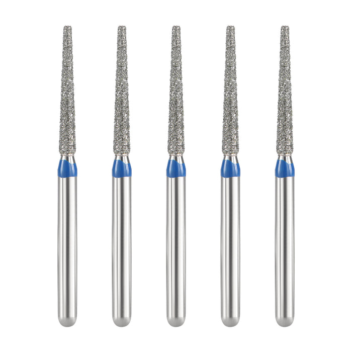 JMU Diamond Burs FG Medium Grit Flat End Taper 5/Pk - JMU DENTAL INC