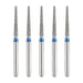 JMU Diamond Burs FG Medium Grit Flat End Taper 5/Pk - JMU DENTAL INC