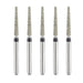 JMU Diamond Burs FG Super Coarse Flat End Taper 5/Pk - JMU DENTAL INC