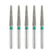 JMU Diamond Burs FG Coarse Grit Flat End Taper 5/Pk - JMU DENTAL INC