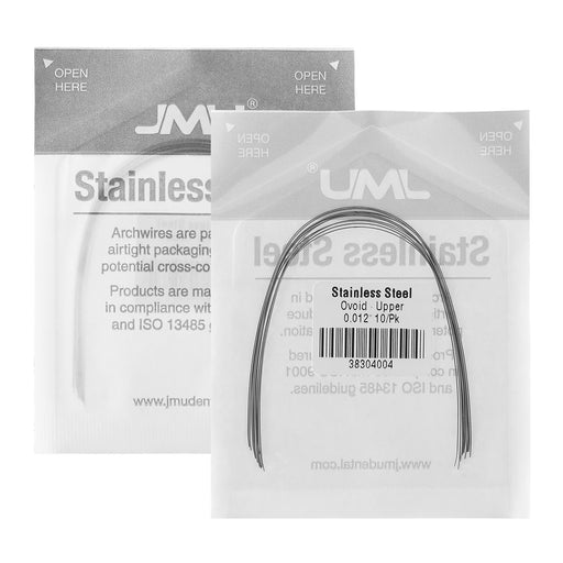 JMU Stainless Steel Archwire Ovoid Round 10/Pk - JMU DENTAL INC