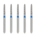 JMU Diamond Burs FG Medium Grit Beveled Cylinder 5/Pk - JMU DENTAL INC
