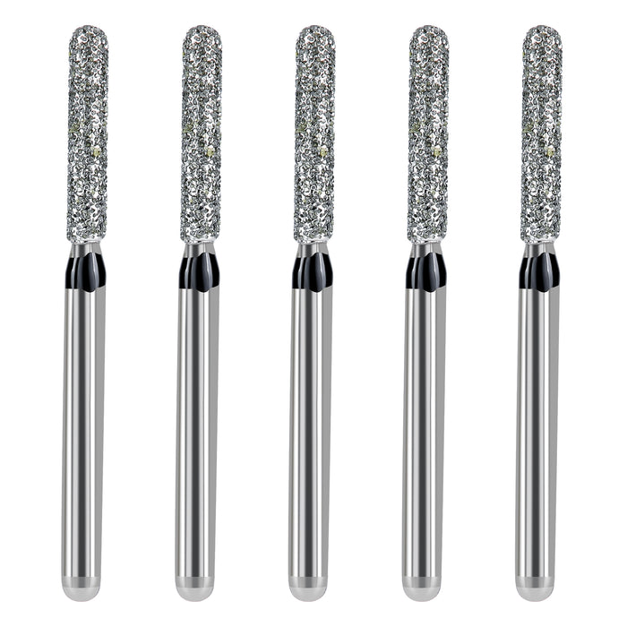 JMU Diamond Burs FG Super Coarse Round End Cylinder 5/Pk - JMU DENTAL INC