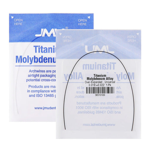 JMU Titanium Molybdenum Alloy Archwire Over-Expanded Rectangular Universal 1/Pk - JMU DENTAL INC