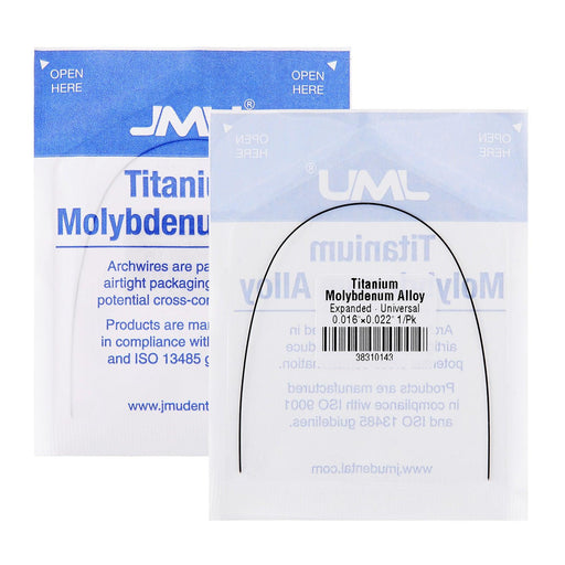 JMU Titanium Molybdenum Alloy Archwire Expanded Rectangular Universal 1/Pk - JMU DENTAL INC