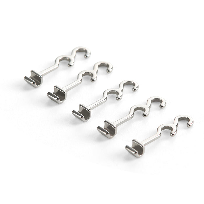 JMU Sliding Long Curved Crimpable Hooks Right 7mm 10pcs/pk