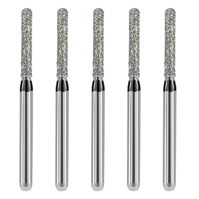 JMU Diamond Burs FG Super Coarse Round End Cylinder 5/Pk - JMU DENTAL INC