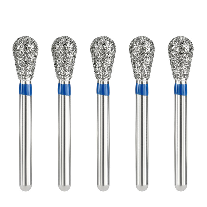 JMU Diamond Burs FG Medium Grit Long Pear 5/Pk - JMU DENTAL INC