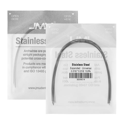 JMU Stainless Steel Archwire Expanded Rectangular 10/Pk - JMU DENTAL INC