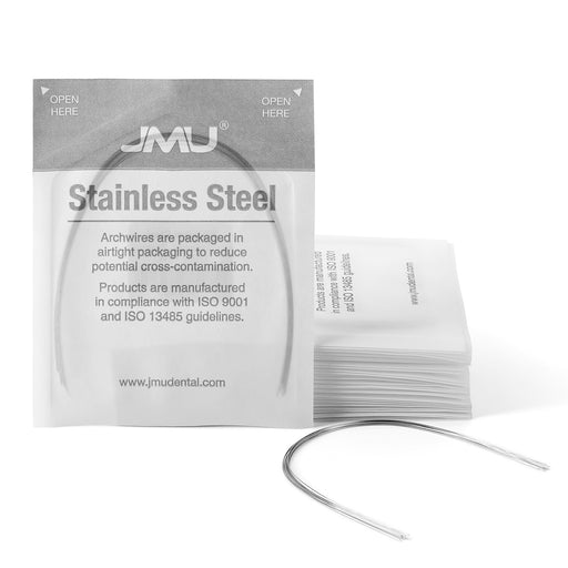 JMU Stainless Steel Archwire Over-Expanded Round 10/Pk - JMU DENTAL INC