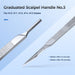 JMU #3 Stainless-steel Scalpel Handle with Scale 2Pcs - JMU DENTAL INC