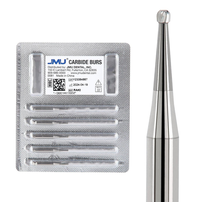 JMU Carbide Burs, Round, RA, 5/pk - JMU Dental