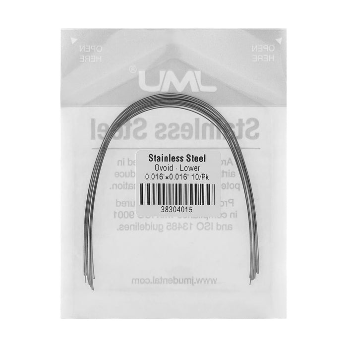 JMU Stainless Steel Archwire, Ovoid, 10Pcs/Bag