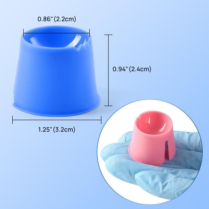 JMU Disposable Plastic Dappen Dish Mixing Bowls Cup Assorted Colors 100pcs/Box - JMU DENTAL INC