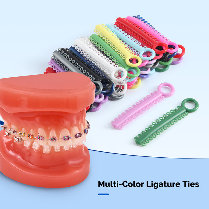 JMU Orthodontic Ligature Ties Multi-Color 1040pcs/pk