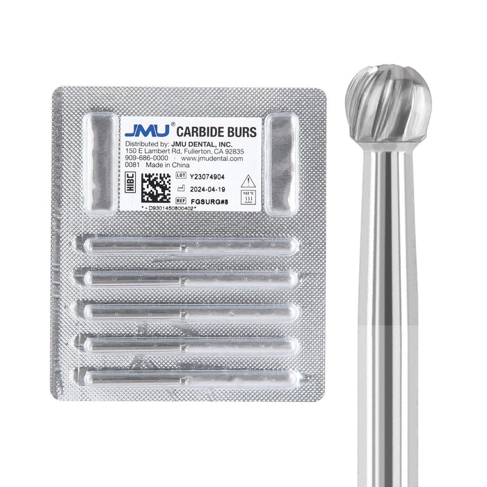 JMU Surgical Carbide Burs, Round, FG SURG, 5/pk - JMU Dental