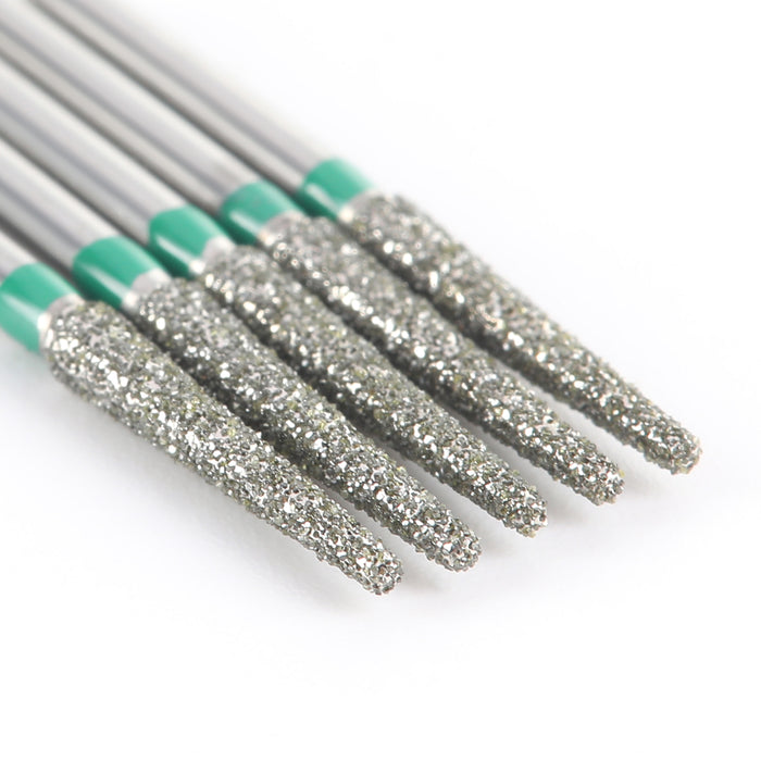 JMU Diamond Burs FG Coarse Grit Flat End Taper 5/Pk - JMU DENTAL INC