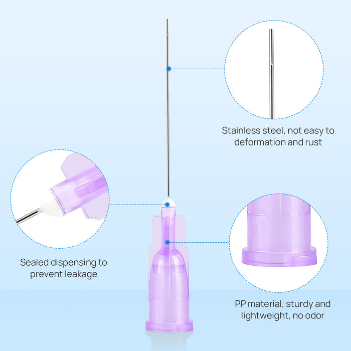 JMU Disposable Bendable Irrigation Needle Multi Models Notched Type 100Pcs/Printing Box - JMU DENTAL INC