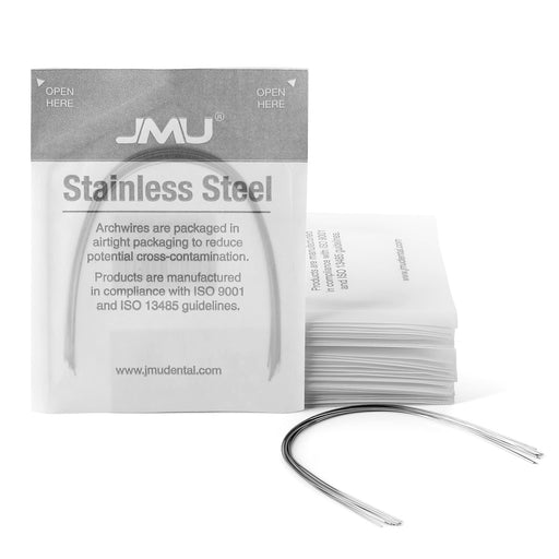 JMU Stainless Steel Archwire Ovoid Rectangular 10/Pk - JMU DENTAL INC