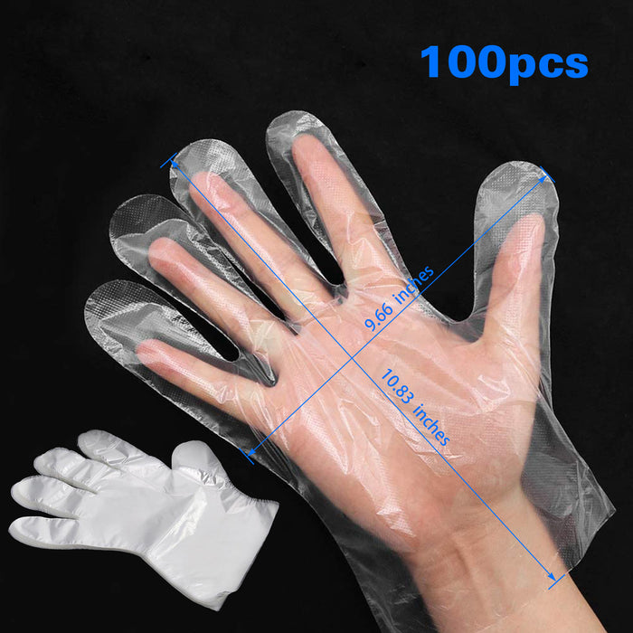 Disposable Transparent PE Gloves Powder Free 100Pcs/BOX - JMU DENTAL INC