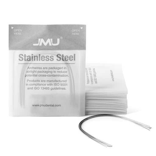 JMU Stainless Steel Archwire Natural Rectangular 10/Pk - JMU DENTAL INC