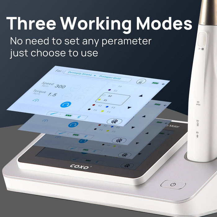 COXO Split-type Endo Motor with Apex Locator, 5 inch Colorful Screen, Detachable Integrated Insulation Contra-angle, Built-in LED Light. #C-SMART-I PILOT - JMU Dental