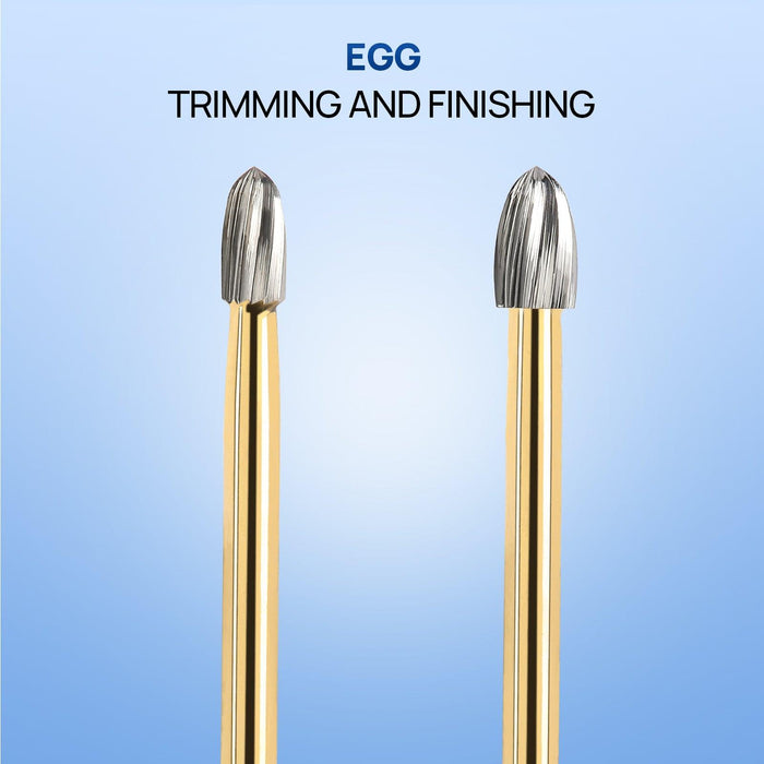 JMU Trimming&Finishing Carbide Burs, Egg ,12 Blades, 5/pk - JMU Dental