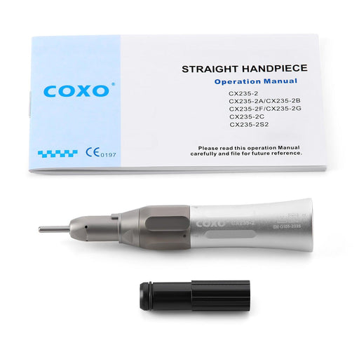 COXO CX235-2 Low-speed Handpiece, 1:1 External, Straight Handpiece, Max.40,000rpm. # S-2 - JMU Dental