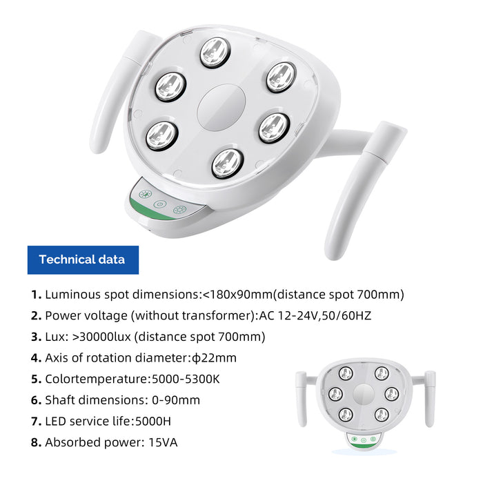 COXO Dental LED Light 12mm Diameter Shadow #CX249-23 - JMU DENTAL INC