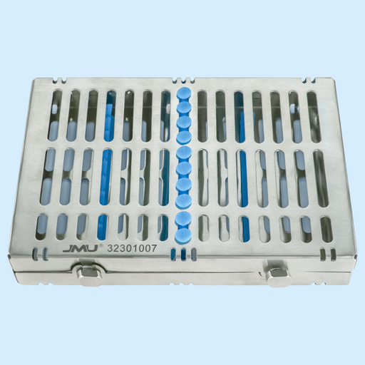 JMU Dental Autoclave Sterilization Cassette with Safety Lock Stainless Steel - JMU DENTAL INC