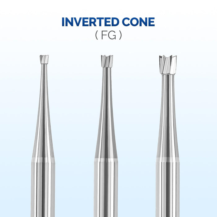 JMU Carbide Burs,Inverted Cone, 5/pk - JMU Dental