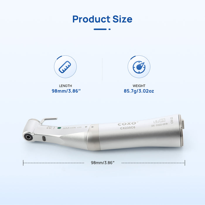 COXO CX235C6 Low Speed Handpiece For Implant With Fiber Optic # C6-22 - JMU DENTAL INC