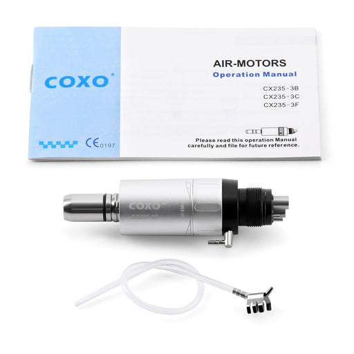 COXO CX235-3F Low-speed Handpiece, 1:1 External, Air Motor, 20,000rpm, 4-hole coupler. #M-3M4 - JMU Dental