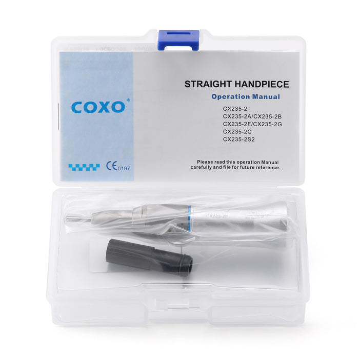 COXO CX235-2F Low-speed Handpiece, 1:1 External, Straight Handpiece, Max.40,000rpm.  #S-2F