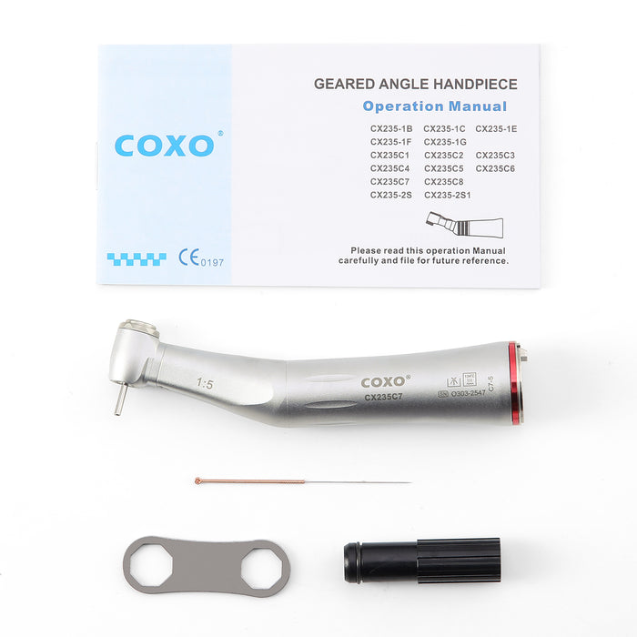 COXO CX235C7 Speed-increasing Electric Handpiece, 1:5 Contra Angle