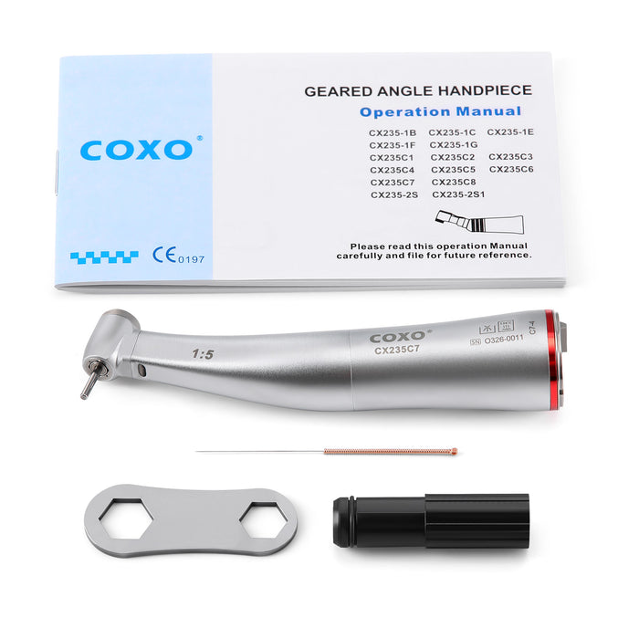 COXO CX235C7 Geared Angle Handpiece Mini Head With Fiber Optic #C7-4 - JMU DENTAL INC