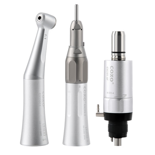 COXO Dental Low Speed Handpiece 4 Hole Contra Angle Straight Handpiece Air Motor - JMU DENTAL INC