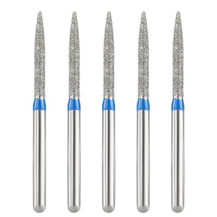 JMU Diamond Burs FG Medium Grit Pointed Taper 5/Pk - JMU DENTAL INC