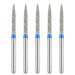 JMU Diamond Burs FG Medium Grit Pointed Taper 5/Pk - JMU DENTAL INC